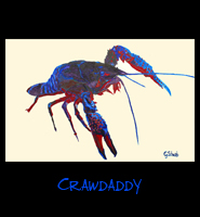 Crawdaddy - 24x36 Acrylic on Stretched Canvas - Painting by Greg Schwab
